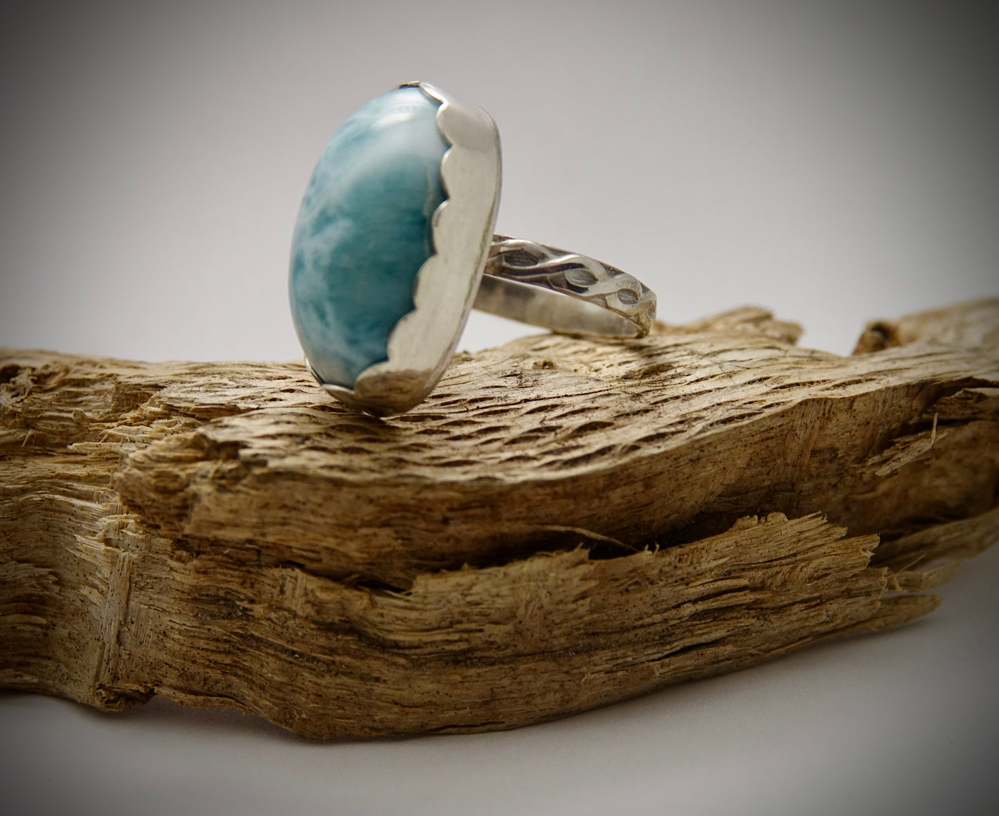 Larimar Ring - Oval - Size 6.5