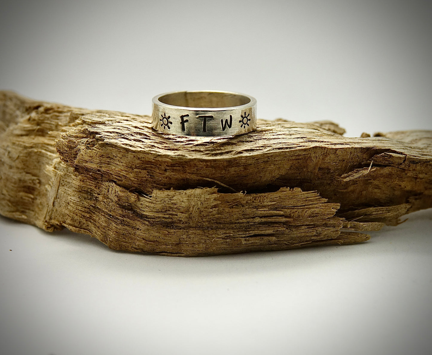 Stamped Ring - "FTW" - Size 6.25