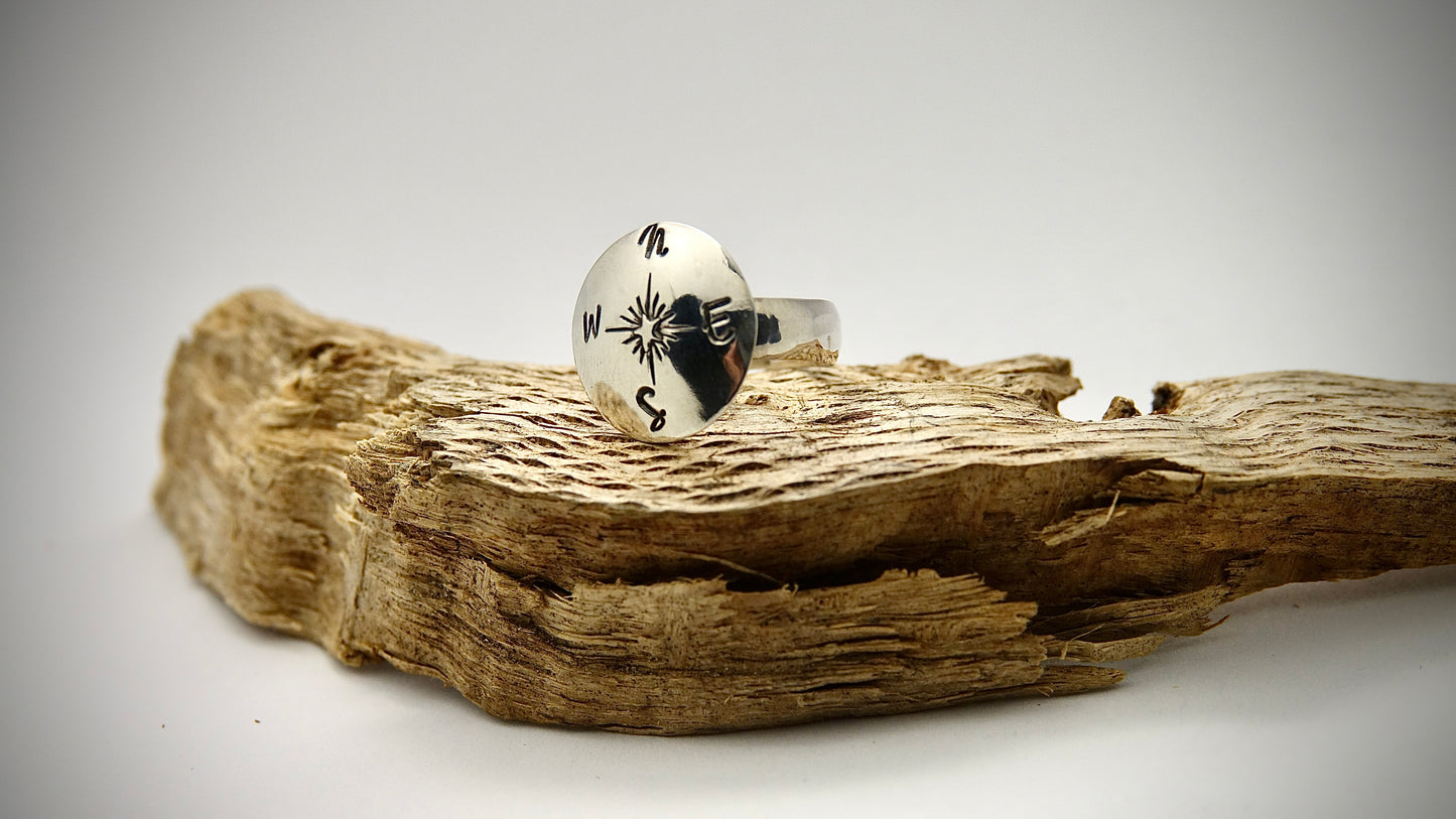 Compass Ring - Round - Size 6.25