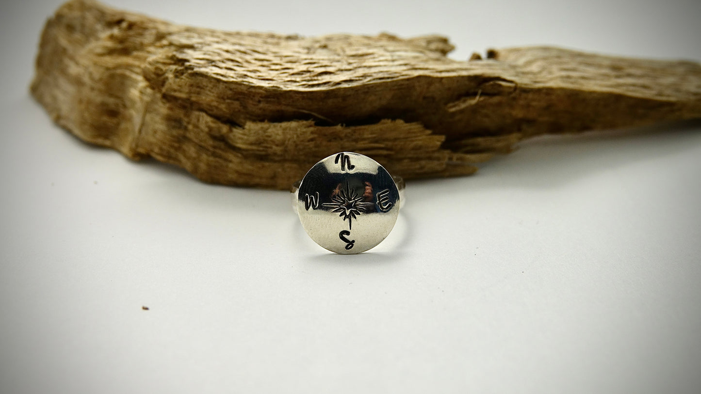 Compass Ring - Round - Size 6.25