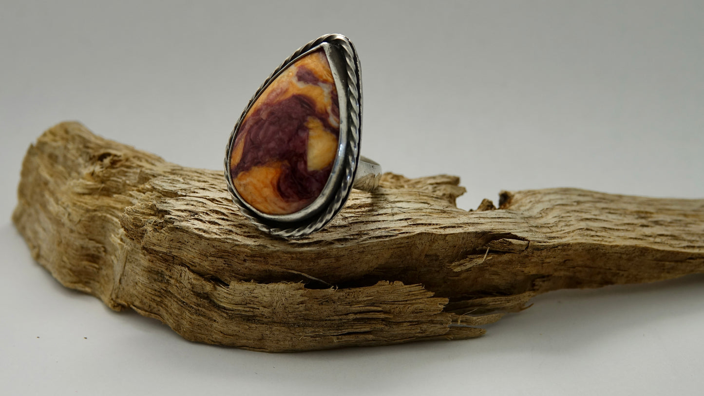 Lion's Paw Jasper Ring - Teardrop - Size 8