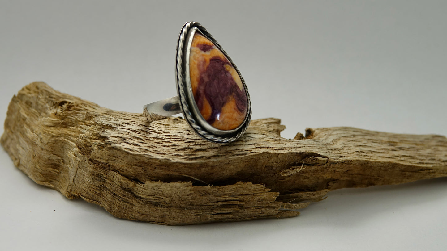 Lion's Paw Jasper Ring - Teardrop - Size 8