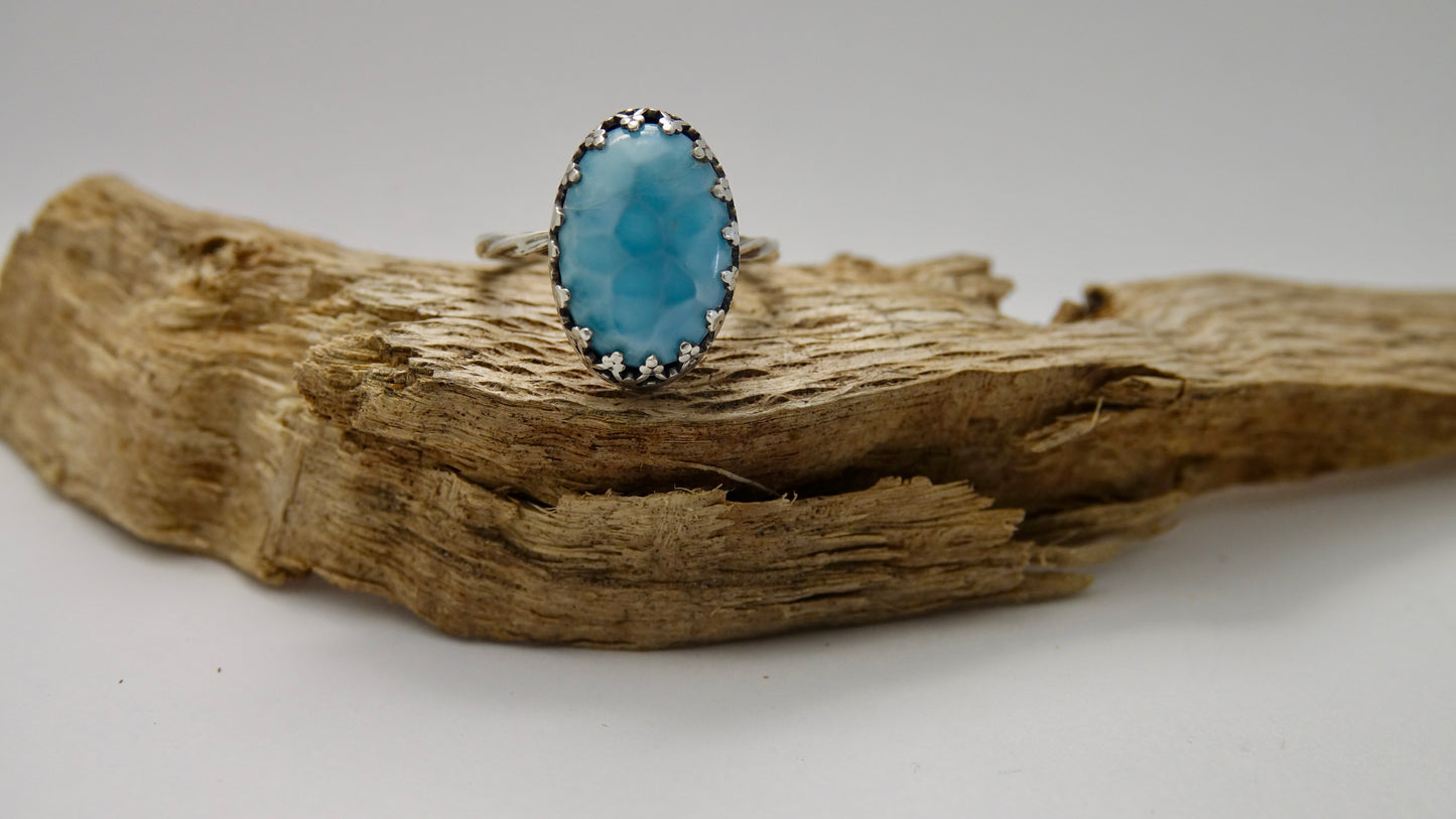Larimar Ring - Oval - Size 8.25