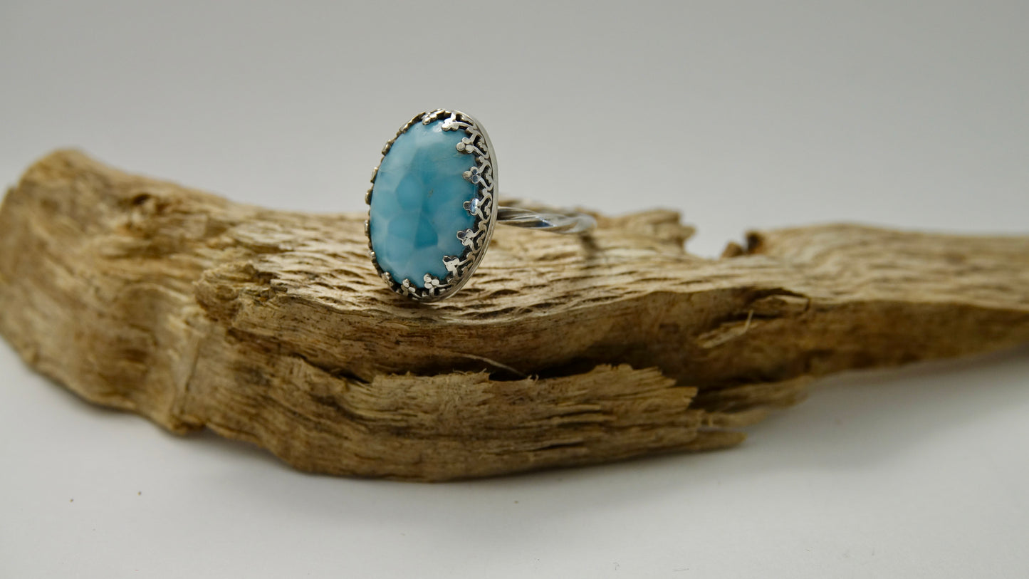 Larimar Ring - Oval - Size 8.25