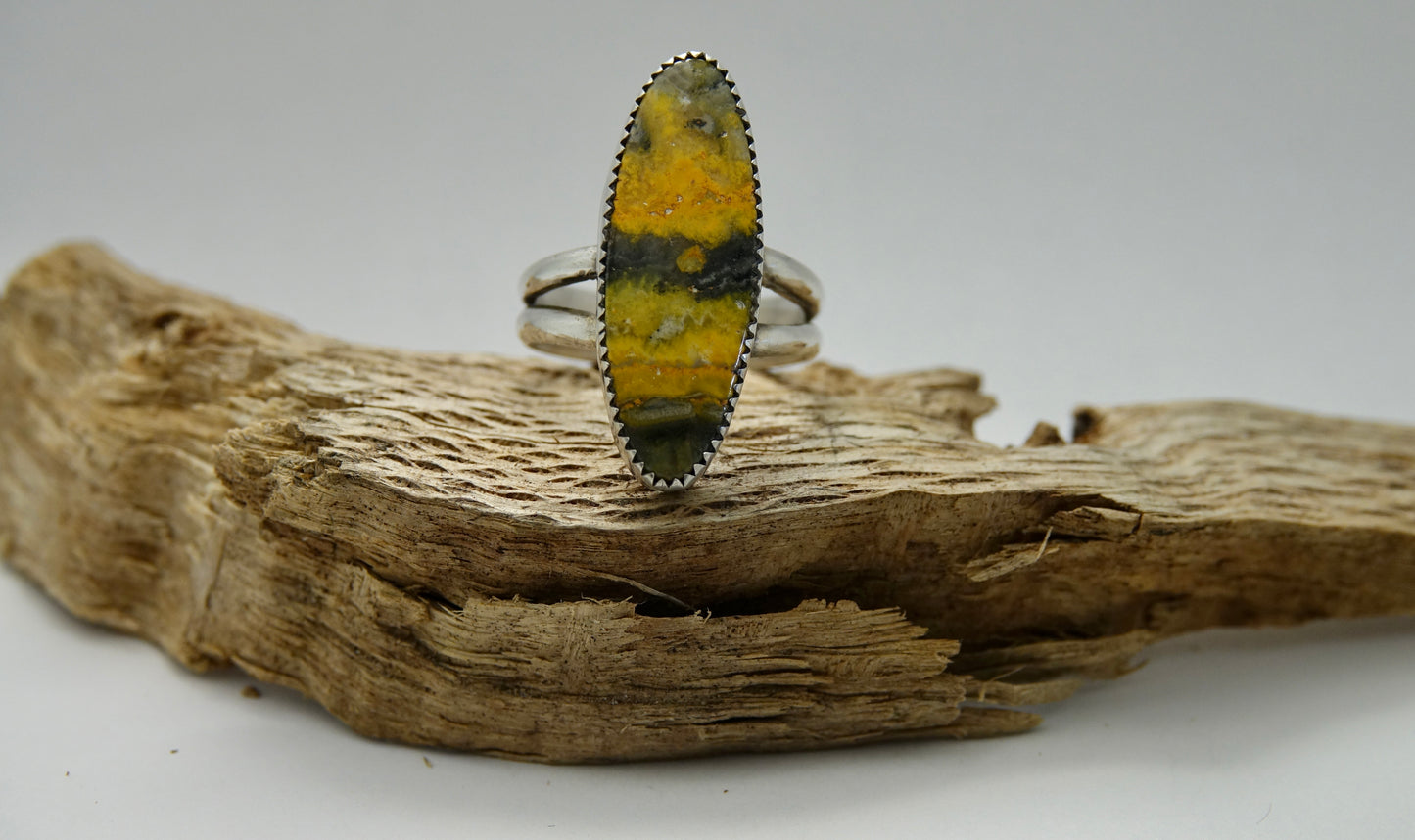 Bumblebee Jasper Ring - Oval - Size 8.5