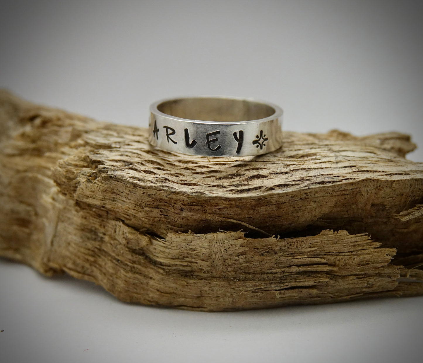 Stamped Ring - "HARLEY" - Size 7
