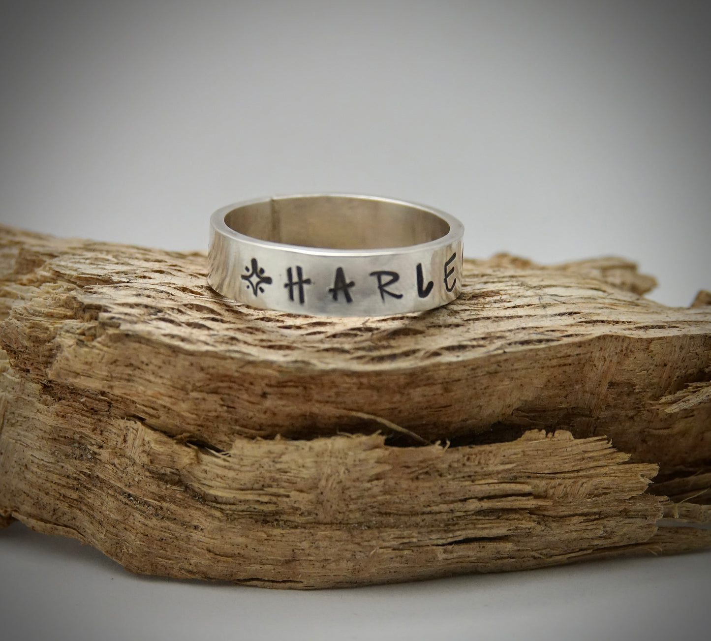 Stamped Ring - "HARLEY" - Size 7