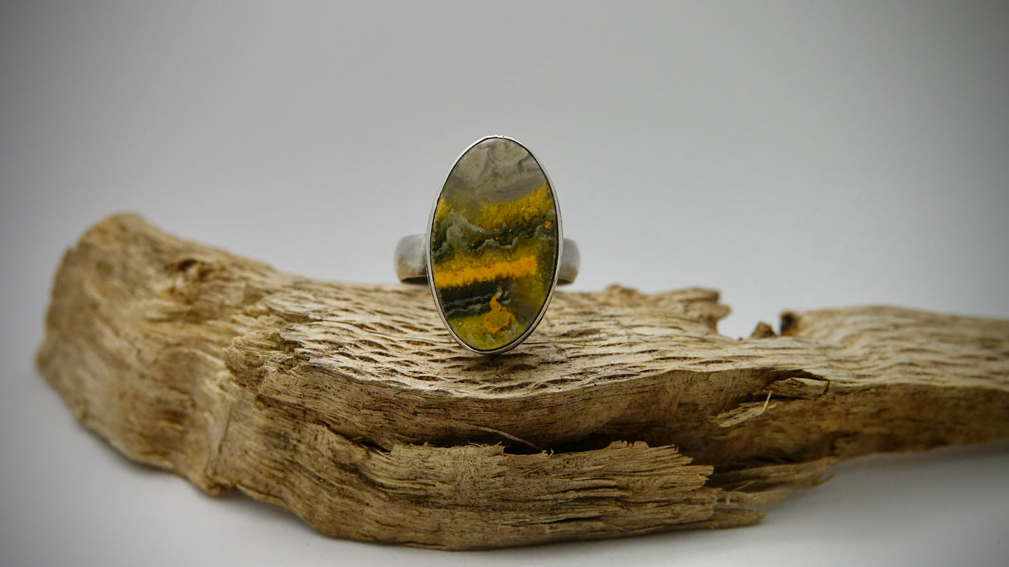 Bumblebee Jasper Ring - Oval- Size 7