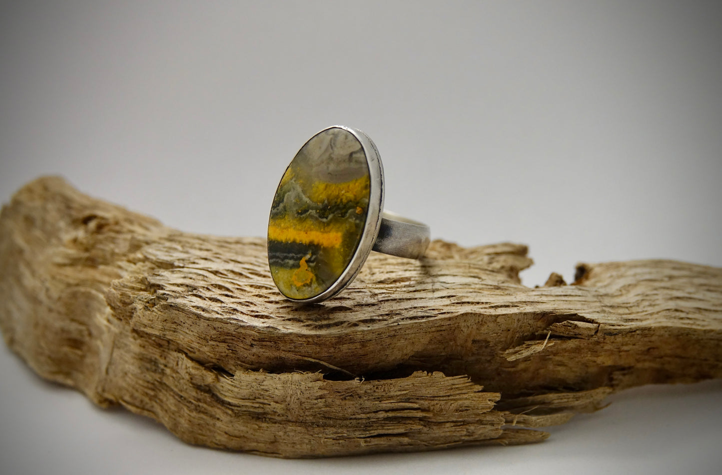 Bumblebee Jasper Ring - Oval- Size 7
