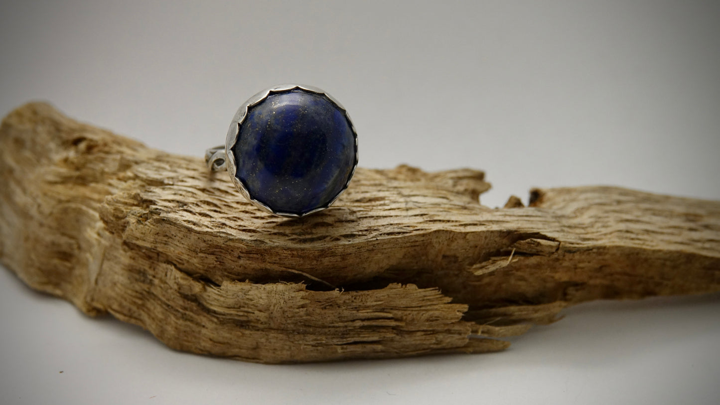 Lapis Lazuli Ring - Round - Size 7.5