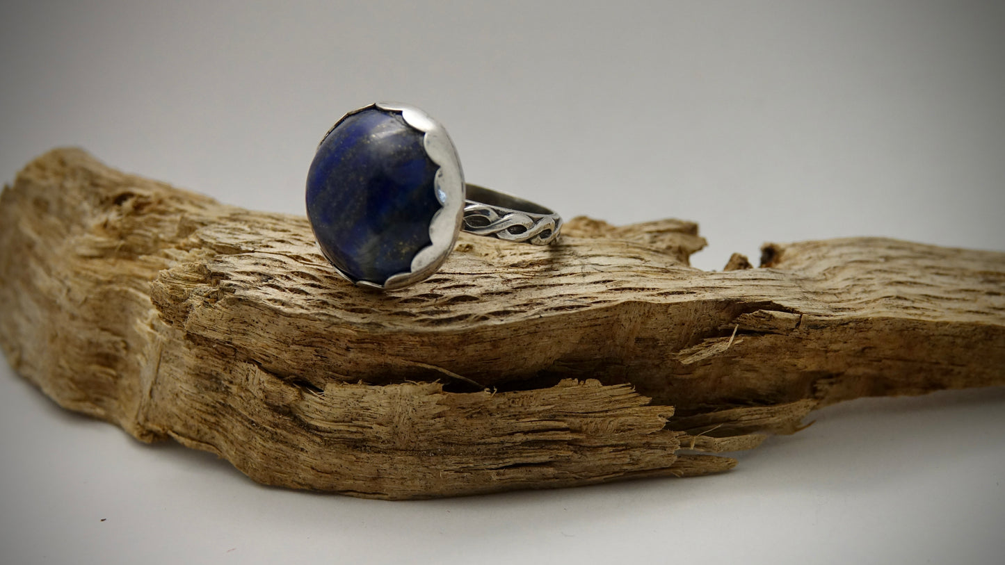 Lapis Lazuli Ring - Round - Size 7.5