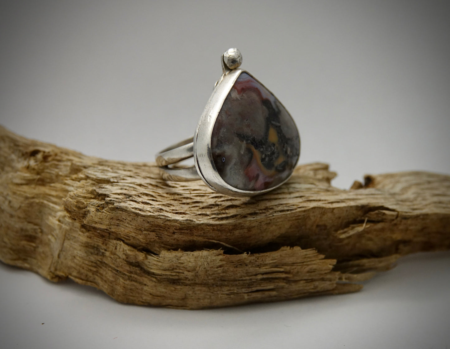 Crazy Lace Agate Ring - Size 7.5