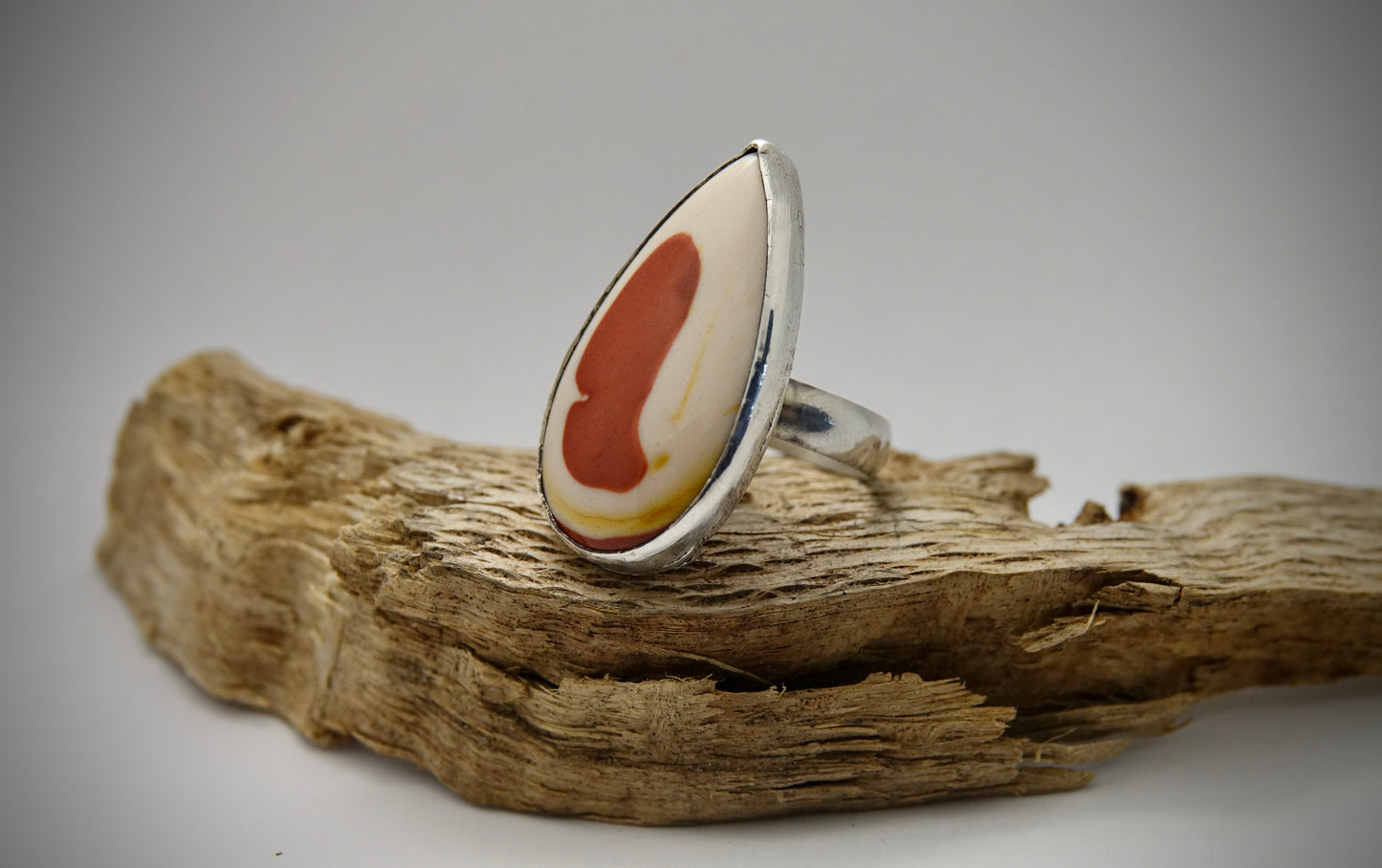 Mookaite Jasper Ring - Teardrop - Size 7.75