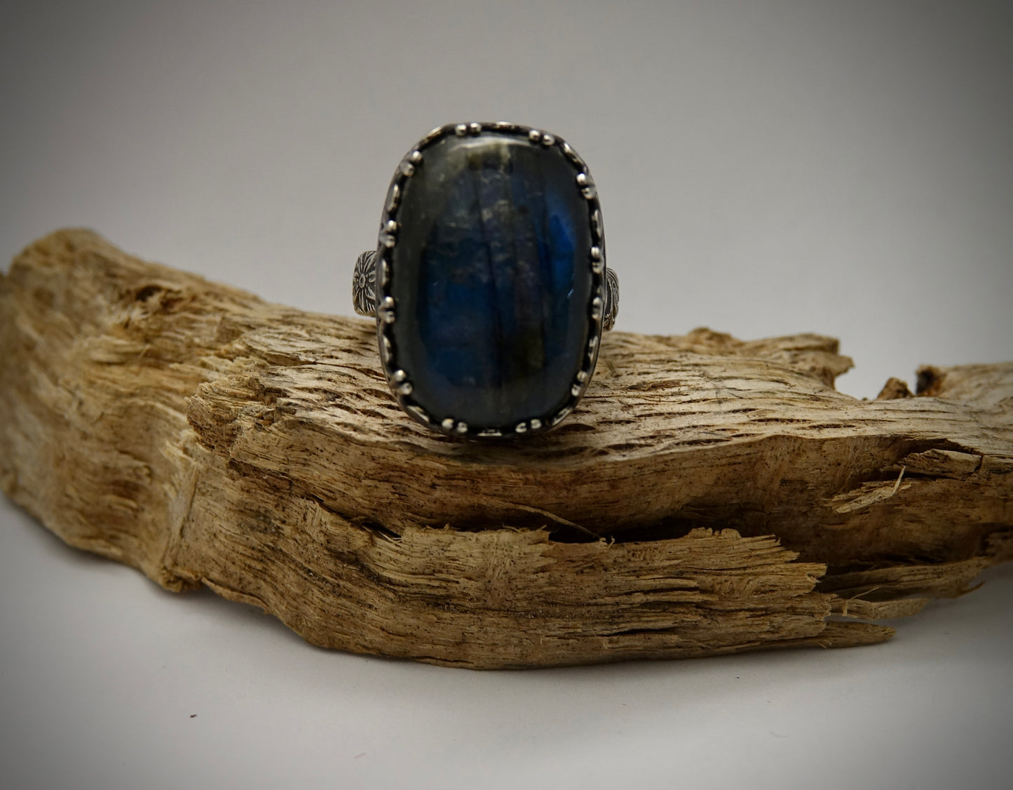 Labradorite Ring - Rectangle - Size 7.75