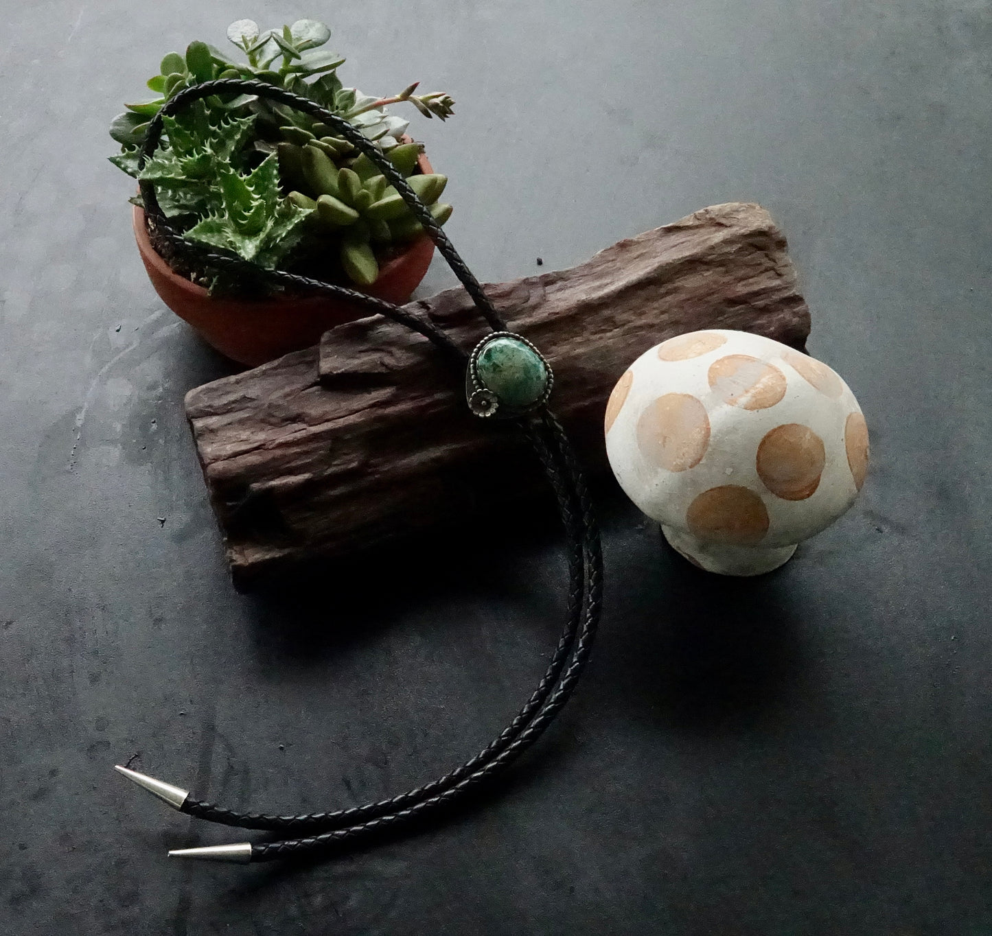 Chrysocolla Bolo Tie