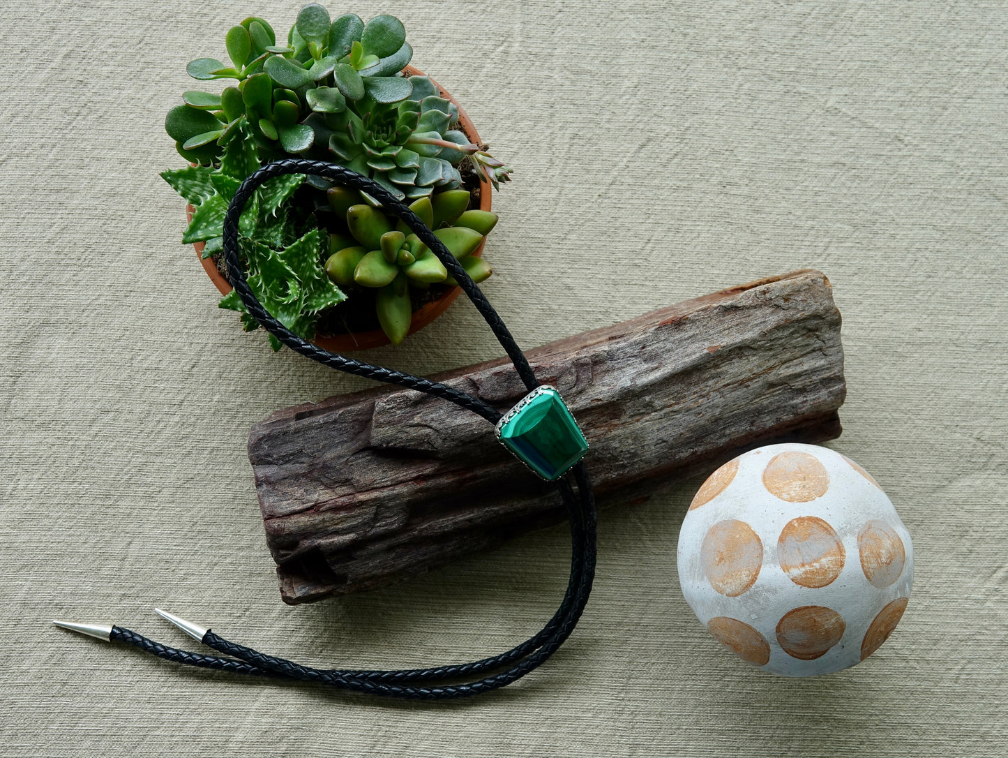 Malachite Bolo Tie