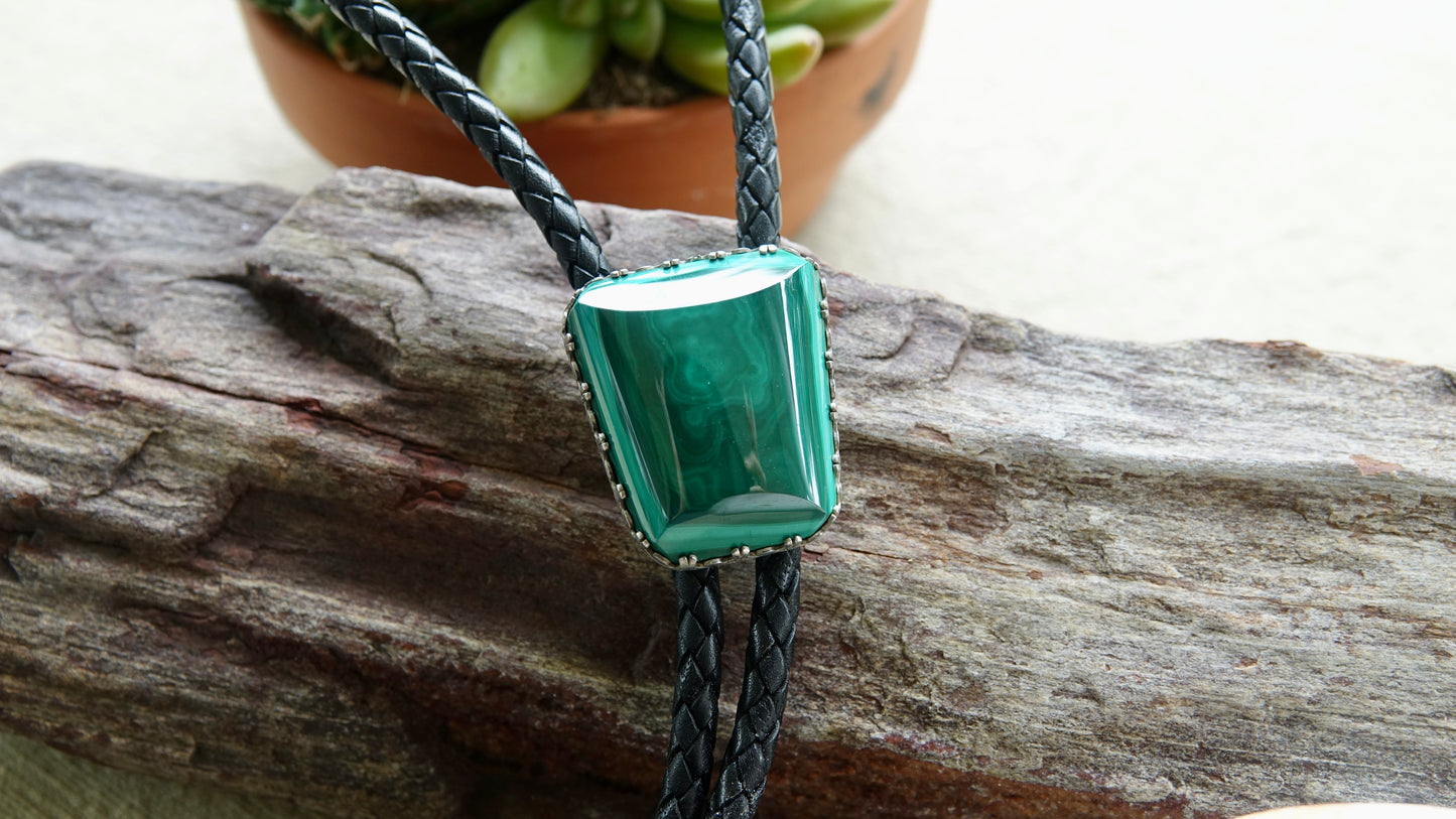 Malachite Bolo Tie