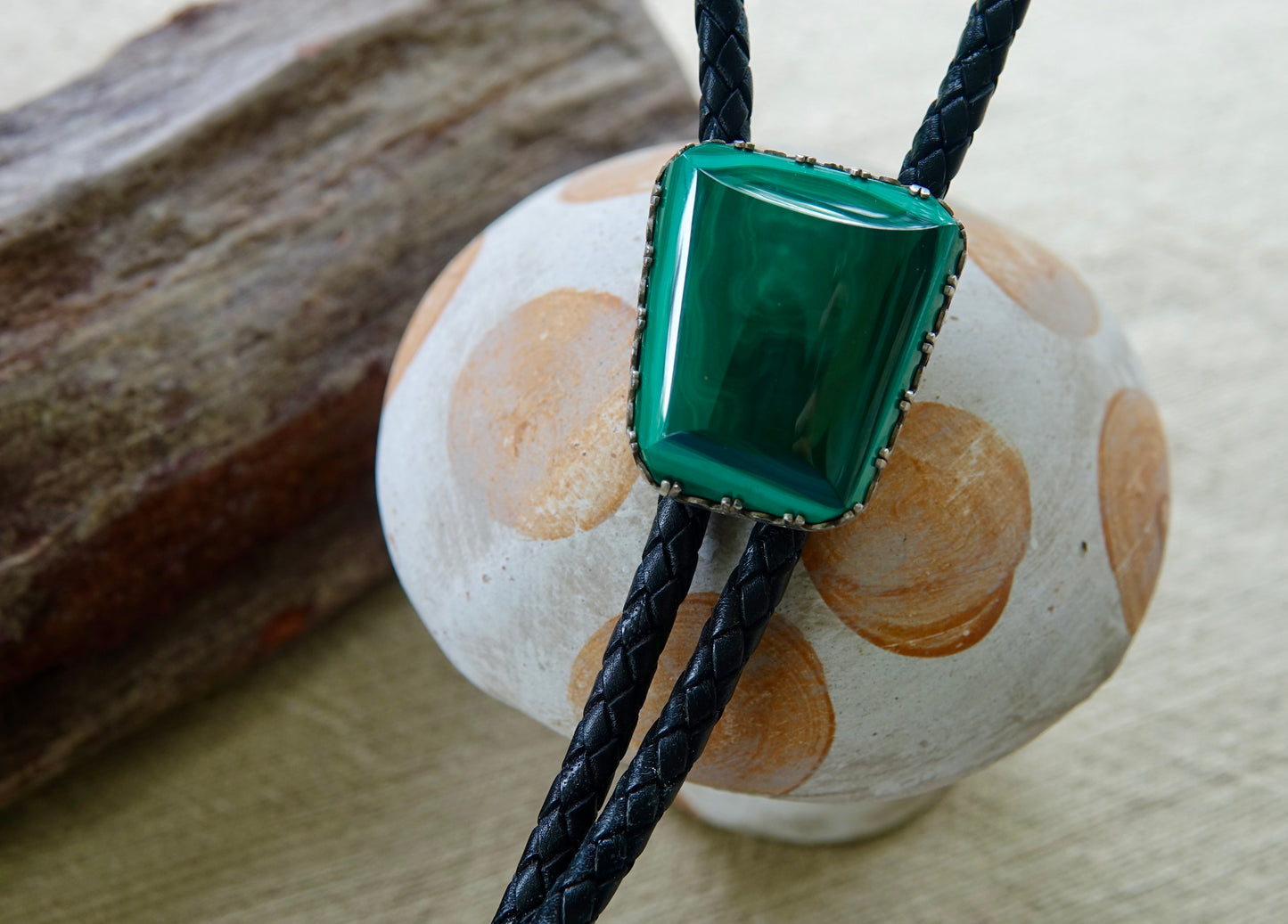 Malachite Bolo Tie