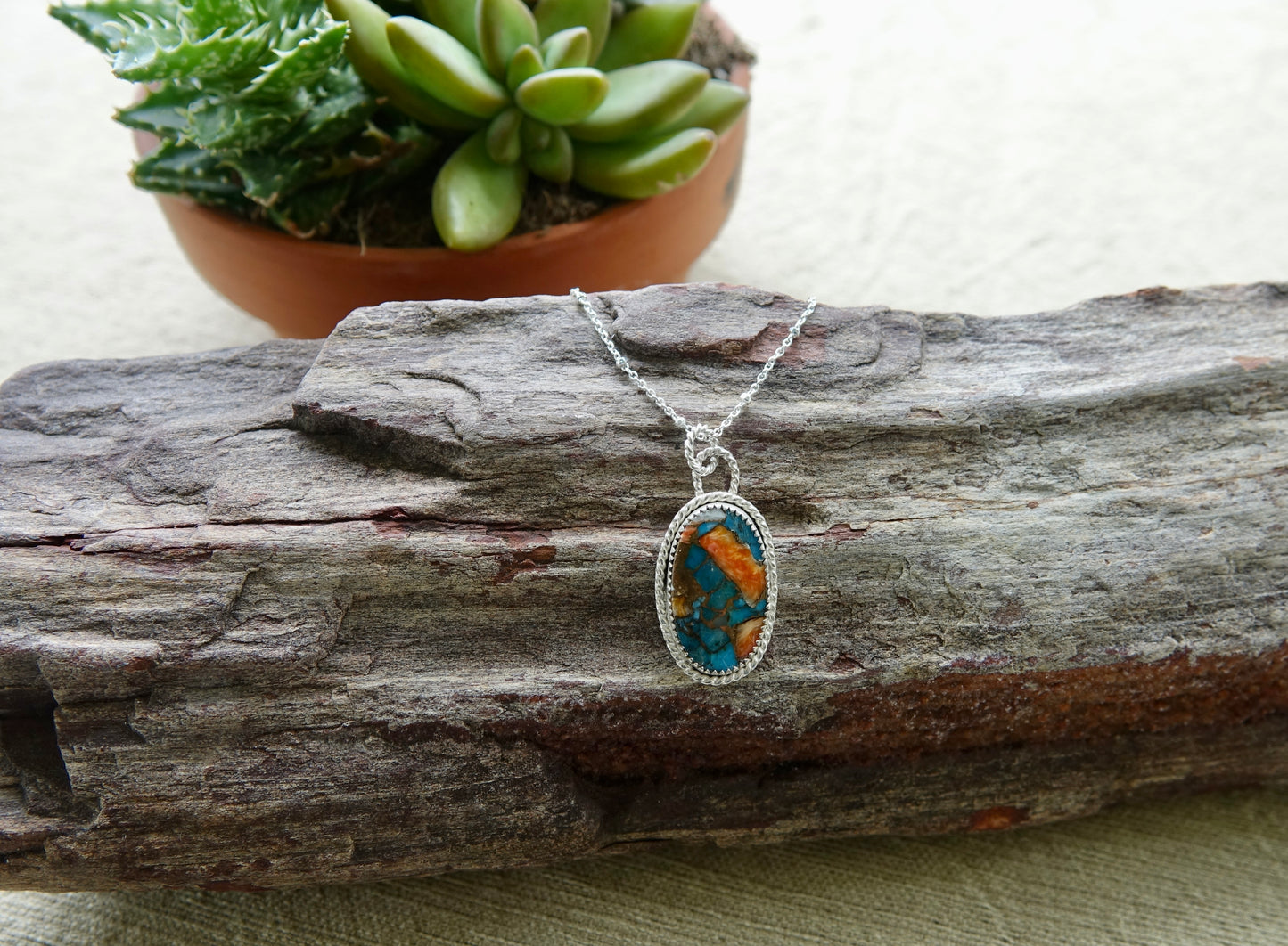 American Mosaic Necklace - Oval