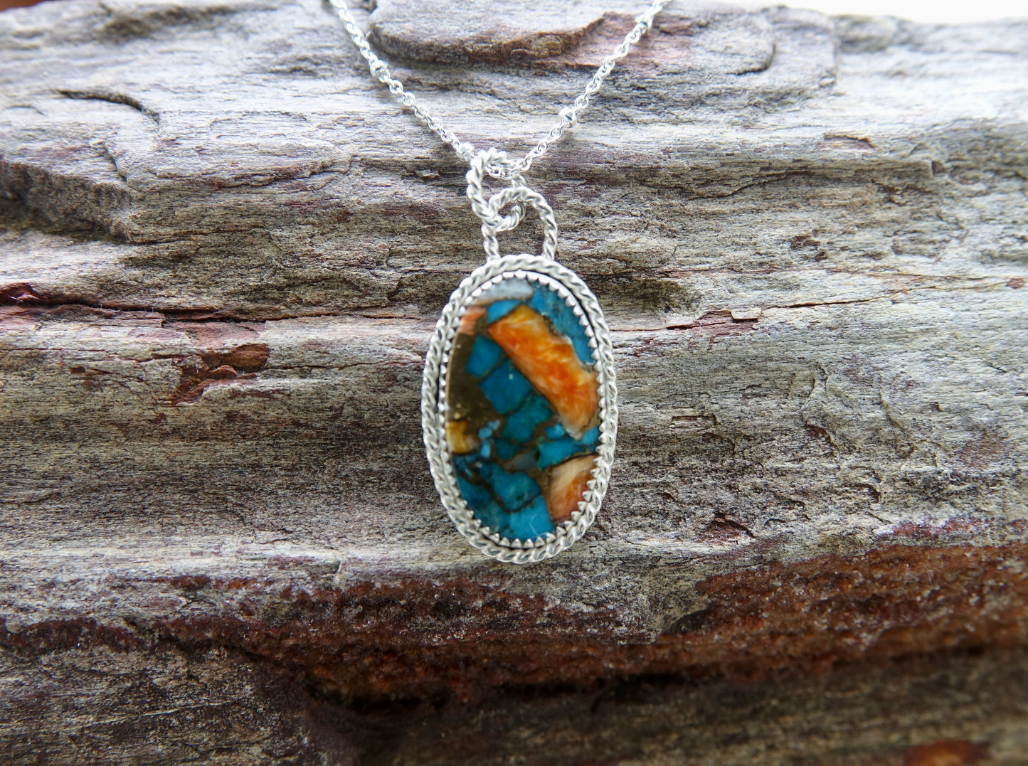 American Mosaic Necklace - Oval