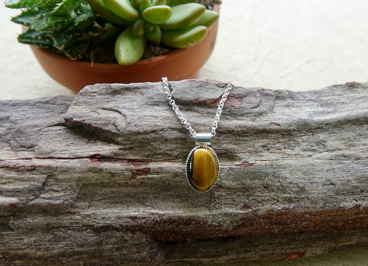 Tigers Eye Necklace - Oval