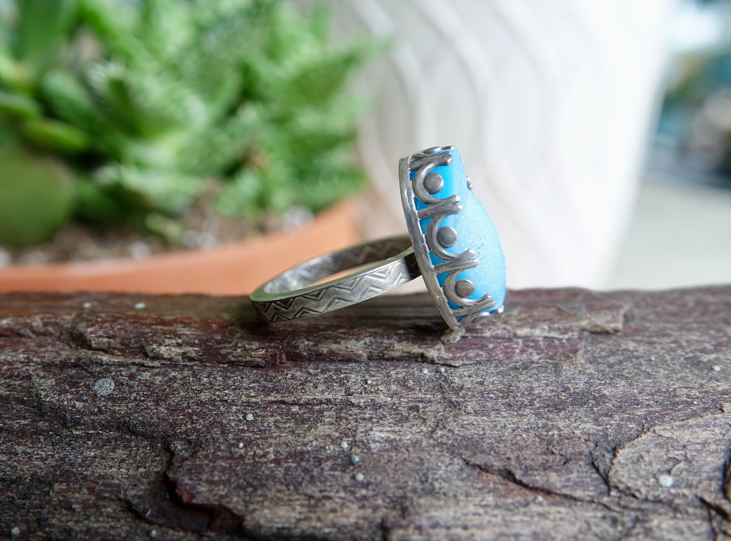 Blue Druzy - Oval - Size 7