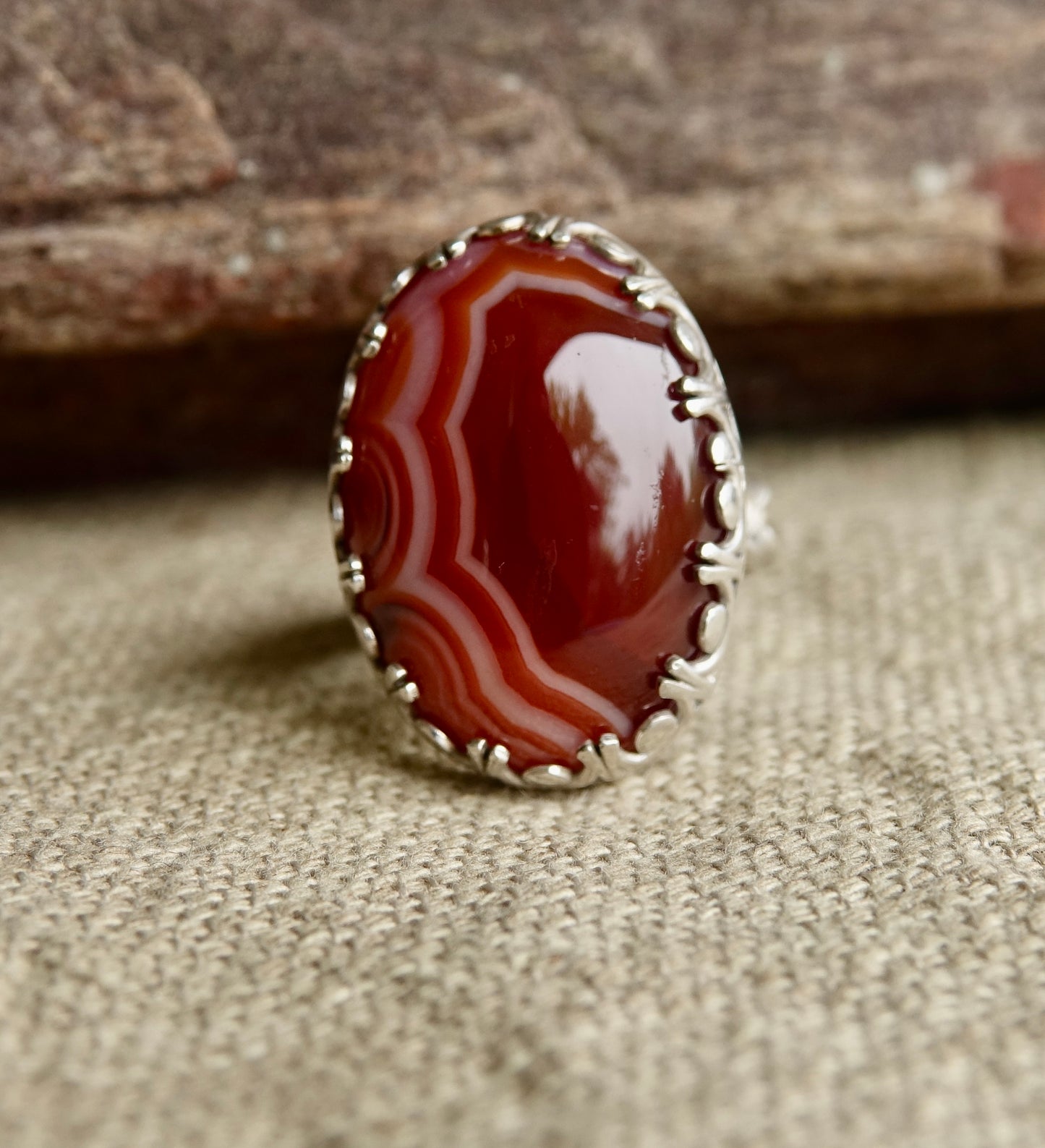 Carnelian Ring - Oval - Size 7.25