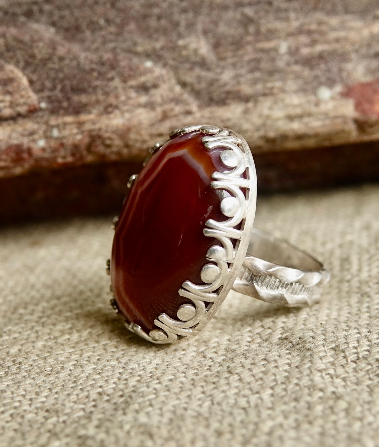 Carnelian Ring - Oval - Size 7.25