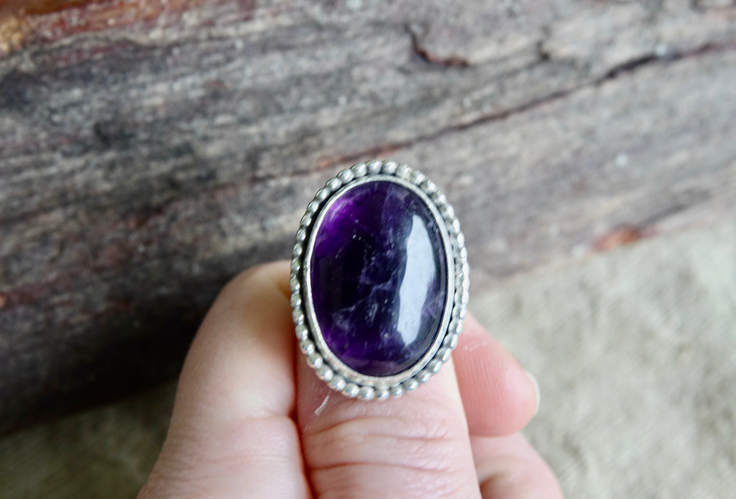 Amethyst Ring - Oval - Size 6.5