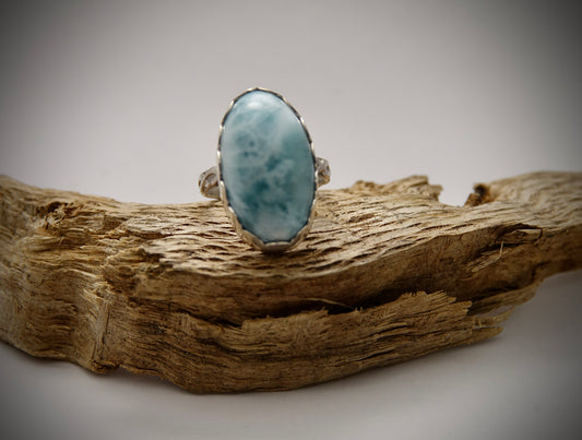 Larimar Ring - Oval - Size 6.5