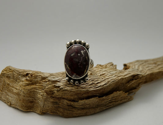 Crazy Lace Agate Ring - Oval - Size 5.25