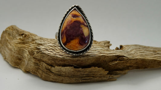 Lion's Paw Jasper Ring - Teardrop - Size 8
