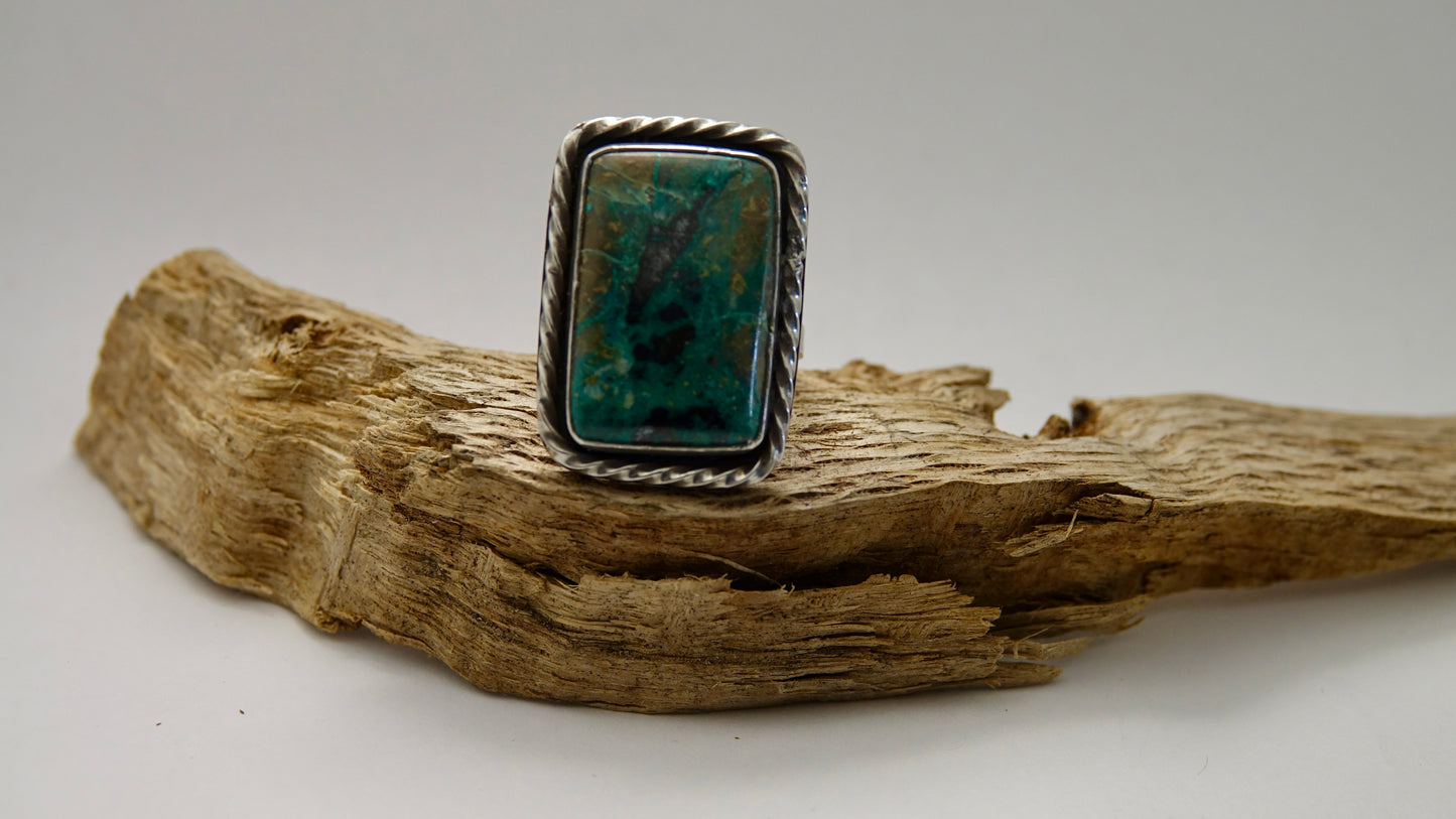Chrysocolla Ring - Square - Size 6-9