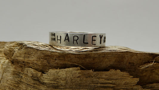 Stamped Ring - "HARLEY" - Size 9