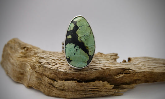 Green Turquoise Ring  - Size 7
