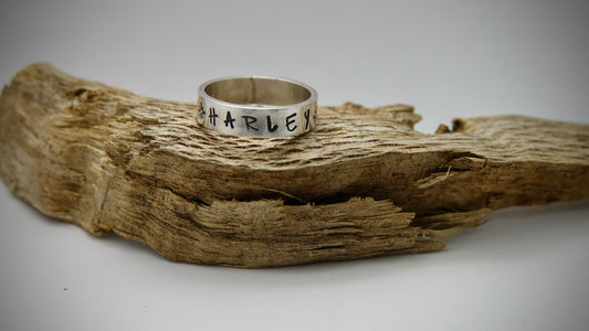 Stamped Ring - "HARLEY" - Size 7