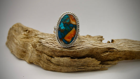 American Mosaic Ring - Oval - Size 7