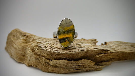 Bumblebee Jasper Ring - Oval- Size 7
