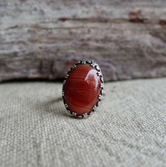 Carnelian Ring - Oval - Size 9.5